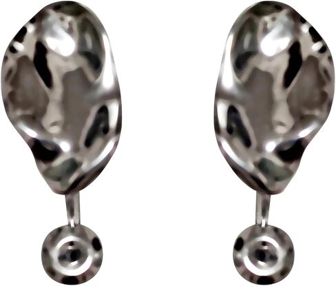 محولات أقراط بمشبك للنساء من الفضة ذات مشبك على شكل عضوي على محولات أقراط مثقوبة لمشبك ميابي جريس in Kuwait