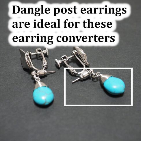 محولات أقراط بمشبك للنساء من الفضة ذات مشبك على شكل عضوي على محولات أقراط مثقوبة لمشبك ميابي جريس in Kuwait