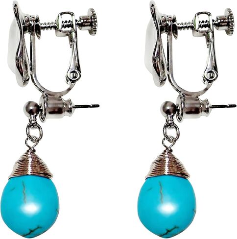 محولات أقراط بمشبك للنساء من الفضة ذات مشبك على شكل عضوي على محولات أقراط مثقوبة لمشبك ميابي جريس in Kuwait