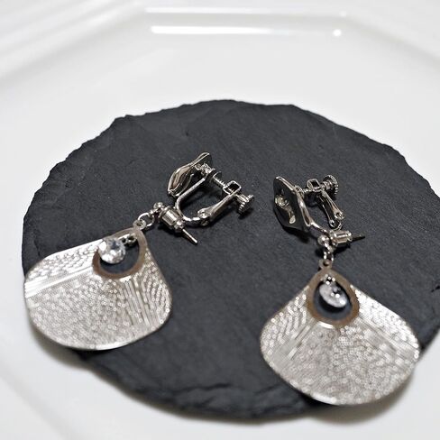 محولات أقراط بمشبك للنساء من الفضة ذات مشبك على شكل عضوي على محولات أقراط مثقوبة لمشبك ميابي جريس in Kuwait