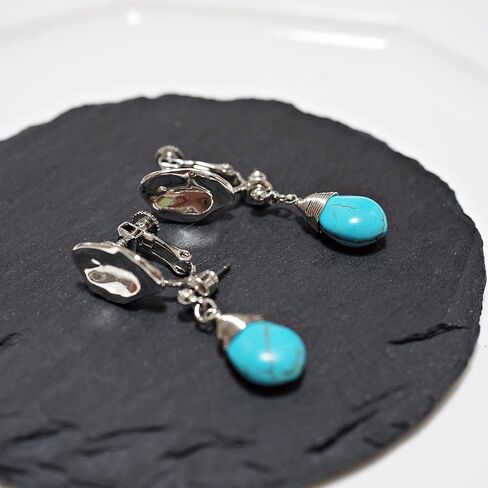 محولات أقراط بمشبك للنساء من الفضة ذات مشبك على شكل عضوي على محولات أقراط مثقوبة لمشبك ميابي جريس in Kuwait