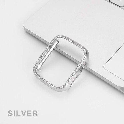 SaNgaiMEi 2-Pack Bling Apple Watch Case 40mm متوافق مع Apple Watch Series 6/5/4/SE واقي شاشة كريستال ألماس لامع غطاء ساعة Apple in Kuwait