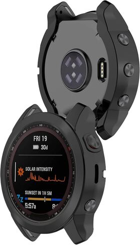 Case Cover Compatible with Garmin Fenix 7S Case Screen Protector, Soft TPU Plated Protector Cover Protective Case Frame for Garmin Fenix 7S/7S Solar/7S Sapphire Solar Smart Watch Accessories (3 Pack) in Saudi Arabia
