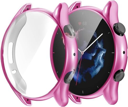 حافظة حماية للشاشة للساعة الذكية Amazfit GTR 3/GTR 3 Pro، عبوتان من غطاء الوجه الواقي الكامل من مادة TPU الناعمة لساعة GTR 3 Pro/GTR 3، شفاف in Kuwait
