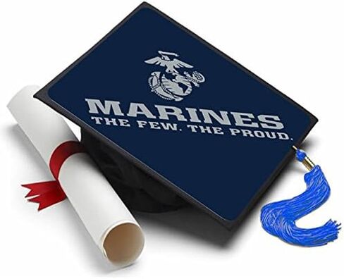 قبعات مشاة البحرية ذات الشرابة - قبعات التخرج لمشاة البحرية المستقبلية - Semper Fi - قبعات التخرج المزخرفة (The Few The Proud). إكسسوار تخرج رائع in Kuwait