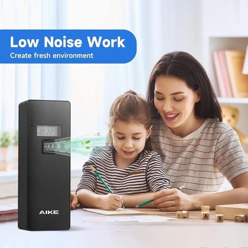 AIKE Automatic Air Freshener Spray Dispenser For Glade Wall-mount and Countertop D Battery Powered Black AK1801 in Saudi Arabia