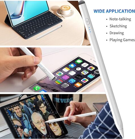 قلم ستايلس قلم أبل لجهاز iPad 10/9th Gen، قلم iPad ثنائي الطرف متوافق مع 2018-2023 iPad Pro 12.9/11 بوصة، iPad Mini 6th/5th Gen، iPad Air 3/4/5، iPad 6/7/8th Gen للكتابة/الرسم in Kuwait