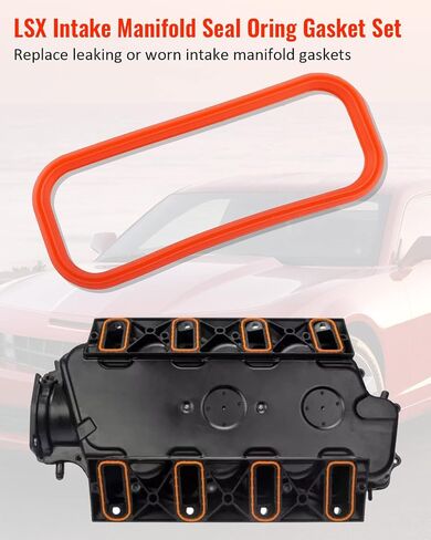 8Pcs LS1 LS6 Intake Manifold Seal Oring Gasket Set Fit for Corvette Camaro LS GTO LM7 LR4 LQ4 L59 LQ9 LM4 L33 Gen III FBody C5 G8 Fast LSX Intake Manifold Accessories in Saudi Arabia