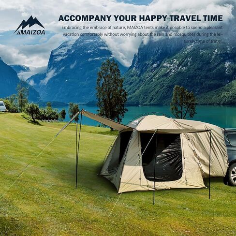 SUV Tent - Accommodates 4-5 Adults-Waterproof PU4000 - Sun Protection Index up to UV50+ Universal fit for CUV, SUV and Minivan Tents in Saudi Arabia