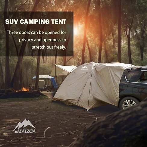 SUV Tent - Accommodates 4-5 Adults-Waterproof PU4000 - Sun Protection Index up to UV50+ Universal fit for CUV, SUV and Minivan Tents in Saudi Arabia