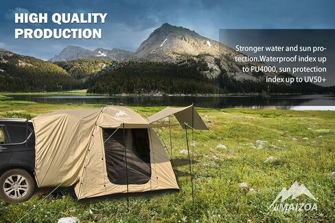 SUV Tent - Accommodates 4-5 Adults-Waterproof PU4000 - Sun Protection Index up to UV50+ Universal fit for CUV, SUV and Minivan Tents in Saudi Arabia