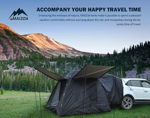 SUV Tent - Accommodates 4-5 Adults-Waterproof PU4000 - Sun Protection Index up to UV50+ Universal fit for CUV, SUV and Minivan Tents in Saudi Arabia