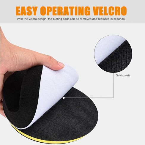 وسادة تلميع إسفنجية للسيارة من THIKPO، 12 قطعة 3 بوصة من وسادات تلميع السيارة مع خطاف وحلقة، طقم تلميع عازل للسيارة، طقم وسادة إسفنجية لتلميع السيارات التلقائي in Kuwait