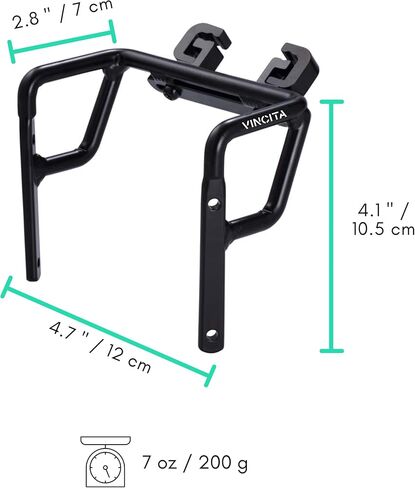 مثبت حقيبة السرج من Vincita The Overnighter Bikepacking - دعامة مضادة للتأرجح مع فتحتين لتثبيت قفص الزجاجات - سهل التركيب على سكة السرج in Kuwait