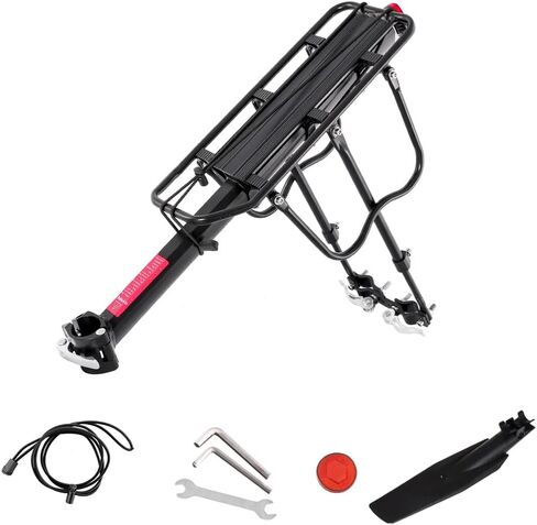 حامل الدراجة الخلفي ThreeH مع لوح حاجز سريع التحرير وقابل للتعديل بسعة 110 رطل/50 كجم يناسب معظم الدراجات الجبلية مقاس 26-29 بوصة in Kuwait