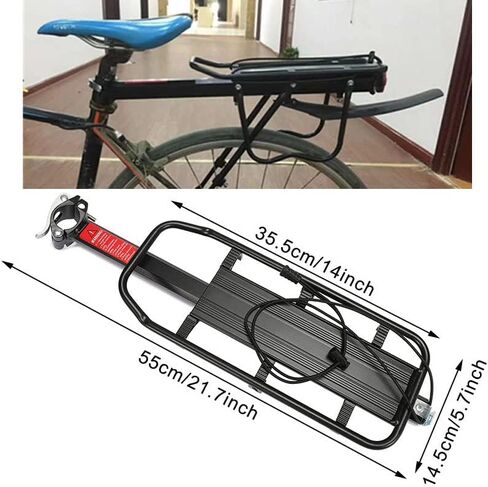 حامل الدراجة الخلفي ThreeH مع لوح حاجز سريع التحرير وقابل للتعديل بسعة 110 رطل/50 كجم يناسب معظم الدراجات الجبلية مقاس 26-29 بوصة in Kuwait