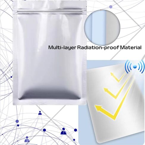 قفص فاراداي، مجموعة أكياس فاراداي 7 قطع، صندوق فاراداي للكمبيوتر والهواتف ومحركات الأقراص الصلبة وحماية البطاقة الكهرومغناطيسية وضمان مكافحة التتبع in Kuwait