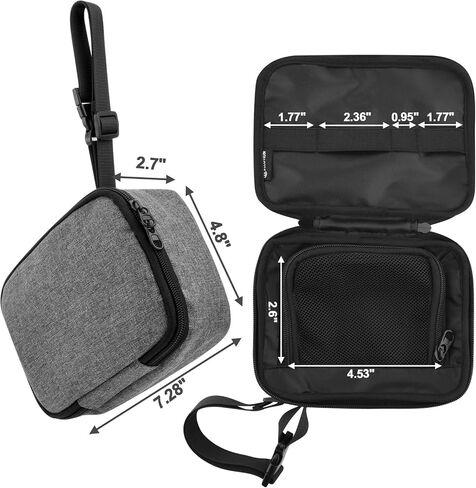 Travel Electronics Organizer Case, Portable Electronics Accessories Carrying Bag Case for Cables, MacBook Chargers and Cords, Magic Mouse, External Power Bank & Hard Drive - Gray in Saudi Arabia