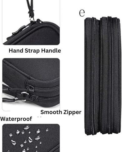 Electronics Accessories Organizer Pouch Travel Universal Organizer for Cable, Charger, Phone, SD Card, Business Travel Gadget Bag Carry Case Portable Waterproof Double Layers (Black) in Saudi Arabia