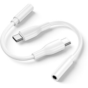 USB C to 3.5mm Headphone Adapter 2Pack for iPhone 15/15 Pro/15 Pro Max/15 Plus,iPad,Type C to 3.5mm Cord Aux Car Jack Audio Adapter for Samsung Galaxy S24 A15 5G A14 A54 A55 S23 S22 S21,Pixel 8a 7a