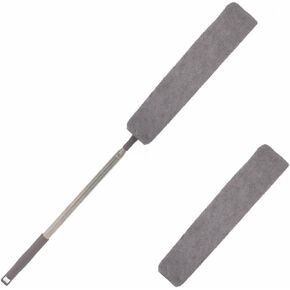 Retractable Gap Dust Cleaner, Under Refrigerator/Sofa Cleaning Tool, Microfiber Gap Duster with Extendable Pole 25-55 Inches, Suitable for Underneath Cleaning of Furniture, Fridges, Couch, Bed