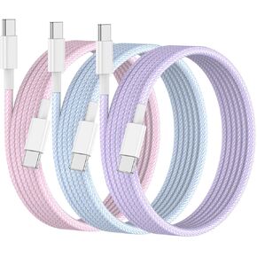 Essri USB C to USB C Cable 3FT for Apple iPhone 17 16 Charger Cord 4Pack | 60W C to C Cable Fast Charging Wire for iPhone 17 16 15 Pro Plus Pro Max iPad Pro/Air MacBook Pro/Air,Galaxy S26 S25 and More in Saudi Arabia