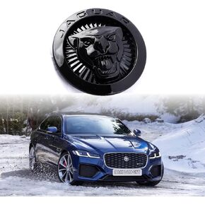 شعار متوافق مع Jagvar XE XF XJ F-Type F-PACE شعار الشبكة الأمامية مقاس 3.38 بوصة شعار شارة السيارة ليوبارد ملحقات Jagvar (الشعار الأمامي أحمر كروم)