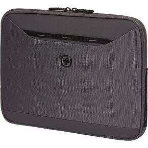 SwissGear Padded Zippered Laptop Sleeve, Micro-Twill Laptop Case with Fleece Lining & Front Webbing