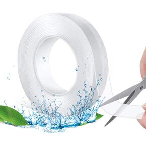 MSDADA Nano Double Sided Tape,No-Trace Removable Washable Nano Strong Gel Anti-Slip Adhesive Carpet Rug Tape, fit for Wall,Kitchen,Paste Photos & fix Carpet mats etc 3M(9.85ft)