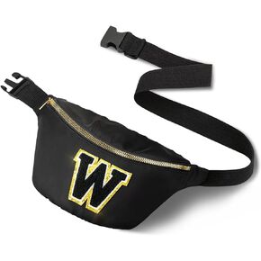 A-Z Initial Fanny Packs for Women Men, Chenille Letters Belt Bag Fashionable Crossbody Fanny Pack Personalized Waist Pouch Unisex Waist Bag Hip Pack Unique Gifts for Girlfriend Boyfriend, M