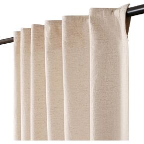Bedding Craft,Linen Curtain,Natural Curtains,Flax Linen Curtains,Tab Top Curtains,Curtains,Farmhouse Curtain, Linen Drapes,84" Long Curtains,Taupe Linen Curtains,Living Room Curtains 50x84 Set of 2