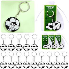 30 Sets White Soccer Party Return Favors DIY Name Soccer Keychains Soccer Ball Keychain Acrylic Soccer Keyring Team Gift Sports Themed Party Sports Baby Shower School Rewards