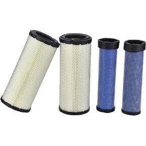 2PCS R1401-42270 R2401-42280 Air Filter Fits for Kubota KX121-3 KX121-3S KX161-3 KX161-3S L48 M4700 M4800 M4900 M5400 Replaces 46489 46490，P822768 P822769，RE68048 RE68049，6666333 6666334