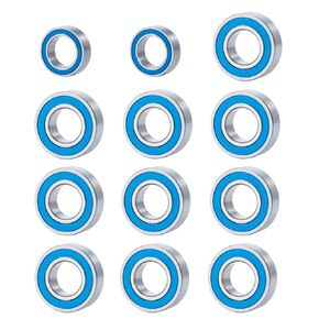 12PCS/lot Steel Complete Ball Bearing Kit for Tamiya Blackfoot, Mud Blaster & Fast Attack Upgrade Parts