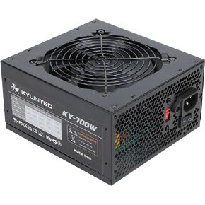 مصدر طاقة 700 واط غير معياري ATX PSU مع موصلات 6+2 دبوس حماية PFC ومروحة صامتة 120 مم للألعاب KY-700 أسود (ضمان 5 سنوات) in Saudi Arabia