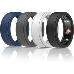 4 Pack for Oura Ring Protector, Anti-Scratch Protective Elastic Silicone Oura Ring Cover for Oura Ring Gen 3 Smart Ring Working Out Gym