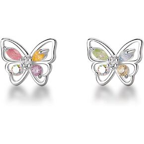 Hypoallergenic Stud Earrings for Women Sensitive Ears, Different Styles Lightweight S925 Sterling Silver Post Sparkling Cubic Zirconia for Women Girls