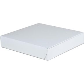 Southern Champion Tray 1401 Clay Coated Kraft Paperboard White Pizza Box, 8" Length x 8" Width x 1-1/2 Height (Case of 100)