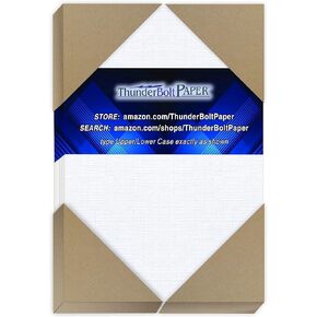 150 Bright White Linen 80# Cover Paper Sheets - 3.5 X 5.5 Inches USPS Standard Postcard Card Size - 80 lb/Pound Card Weight - Fine Linen Textured Finish