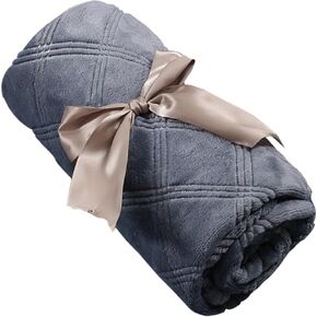 Creation Core Large 43.3x47.2 Super Soft Flannel Fleece Pet Throw Blanket for Dog Cat Puppy Kitten Warm Bed Mat for Car Cage Kennel, Dark Blue