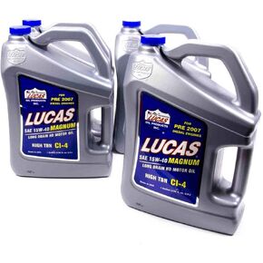Lucas Oil 10076 SAE 15W-40 API CI-4 Magnum Heavy Duty Motor Oil - 1 Gallon (Pack of 4)