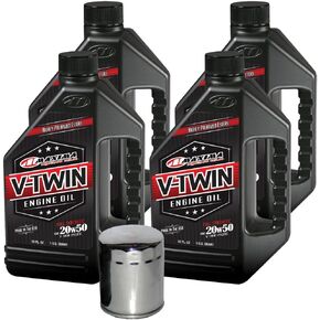 MaximaHiflofiltro VTEOCK13 Full Synthetic Engine Oil Change Kit for Harley Davidson Twin Cam V-Twin - 4 quart