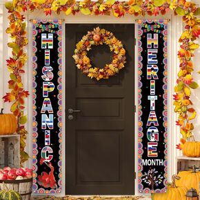 Hispanic Heritage Month Porch Banner Latin American Banner Spanish Classroom Decorations National Hispanic Heritage Month Decorations for Classroom Home