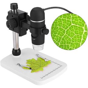 EBTOOLS 5MP USB Electron Microscope, HD Digital Microscope 300X HD Professional Microscope LED Measurement+Stand