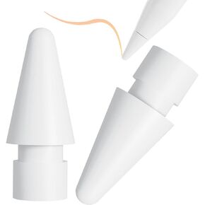 Replacement Tips for Apple Pencil 1st/2nd Gen - Metal Pen Nibs, Precise Control, Wear-Resistant Tips(White-6pack)