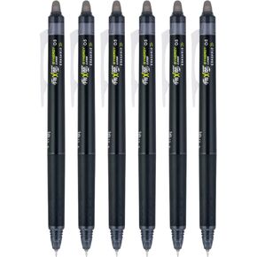 PILOT FriXion Synergy Clicker Retractable & Erasable Gel Ink Pens, 0.5mm Extra Fine Point, Black Ink, 6-pack