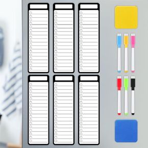 Outus Set of 20 Magnetic Dry Erase Board Magnetic to Do List for Fridge 11.8 x 3.94'' Notepads with Erasable Pen and Board Eraser for Grocery Kitchen Refrigerator(Mix Colors)
