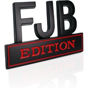 شعار سيارة FJB Edition، رسائل ثلاثية الأبعاد شعار FJB Car Edition، ملصق سيارة ثلاثي الأبعاد بأحرف مرتفعة ملصق ممتص للصدمات، شارات ثلاثية الأبعاد للباب الخلفي تتضمن حروف من سبيكة ملحقات شاحنة السيارة شارة مناسبة لنافذة ممتص الصدمات للسيارات
