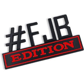 FJB Edition Car Emblem, 3D Letters FJB Car Edition Emblem, Car Decal 3D Raised Letters Bumper Sticker, 3D Decals Tailgate Insert Letters Alloy Car Truck Accessories Badge Fit for Cars Bumper Window