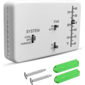 RV Analog Thermostat Fit for Dometic Replace 3106995.032, 12 VDC Beautiful RV Thermostat, Cool Only/Furnace